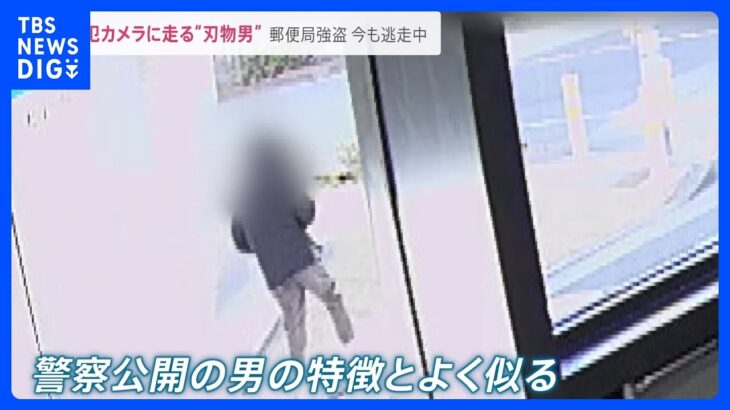 川口郵便局強盗　現場近くの防犯カメラに“走る男” 容疑者は今も逃走中【news23】｜TBS NEWS DIG