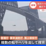 「人が飛び降りたようだ」東京ゲートブリッジから20代～30代の男性が転落か　警視庁・東京消防庁などがヘリや船から捜索にあたるも見つからず｜TBS NEWS DIG