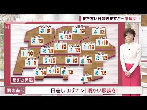 【関東の天気】あす日没から雨　本降りのエリアも(2023年2月23日)