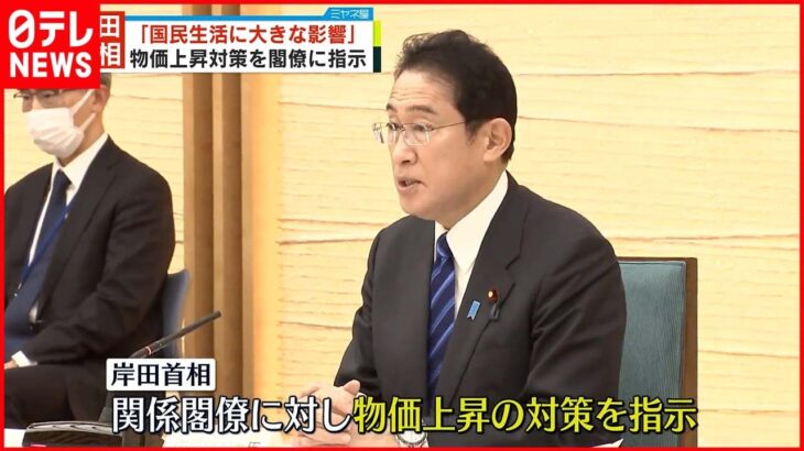 【岸田首相】物価上昇対策を閣僚に指示