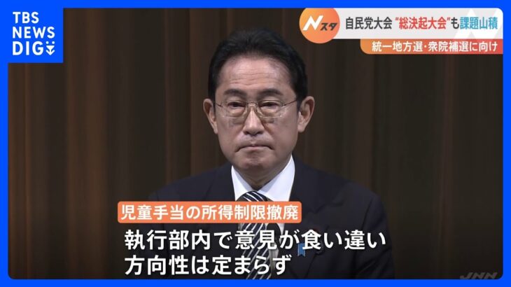 自民党大会　統一地方選に向けた“総決起大会”も課題山積　記者解説｜TBS NEWS DIG