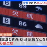 関東で大雪のおそれ　空の便50便欠航　高速道路では「予防的通行止め」　山形新幹線は計画運休に　【10日午前11時半現在】｜TBS NEWS DIG