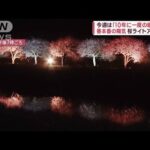 桜も一気に開花　“10年に1度の高温”春本番の陽気　夜空に満月も(2023年3月7日)