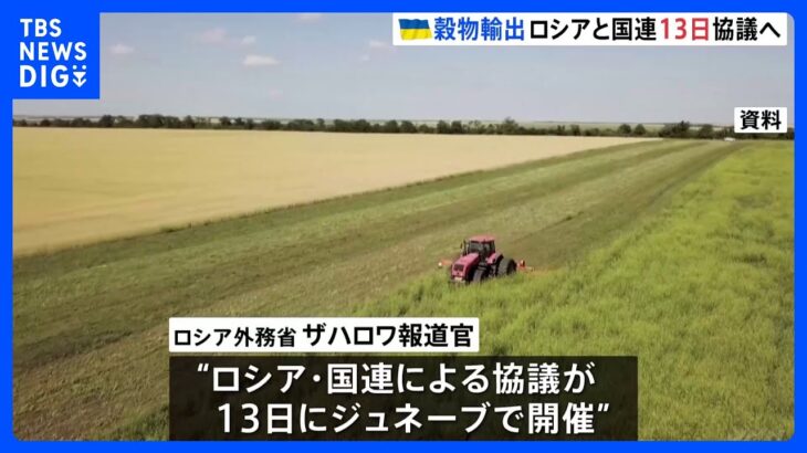 ウクライナ産穀物の輸出めぐりロシアが13日に国連と協議へ｜TBS NEWS DIG