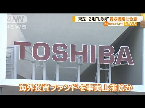 東芝　国内ファンドの“2兆円規模”買収提案に合意　“非上場化”へ(2023年3月24日)