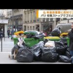 年金改革案に反対でスト　パリでゴミが山積みに(2023年3月8日)