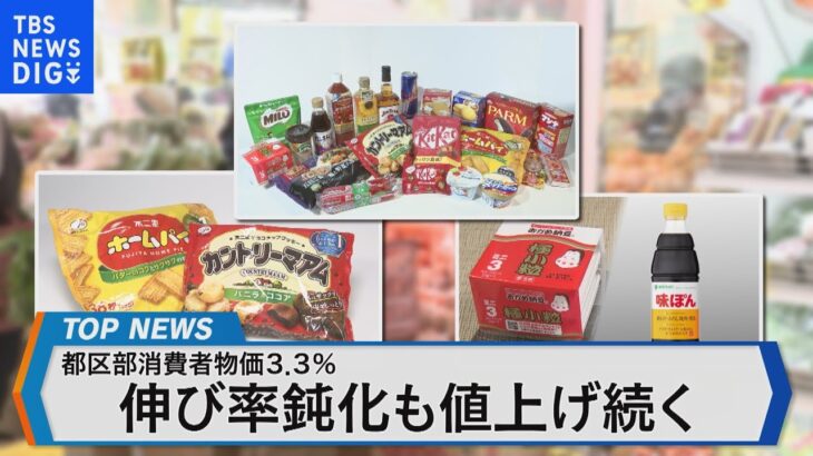 東京23区の消費者物価3.3％　いつまで物価高続く？【Bizスクエア】｜TBS NEWS DIG