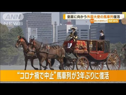 皇居に向かう“外国大使の馬車列”　3年ぶりに復活…フィジー大使「大変快適でした」(2023年3月9日)