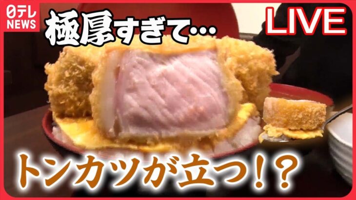 【トンカツまとめ】ドカンと300グラム！極厚とんかつ丼/ポテサラ入りトンカツ誕生秘話/サービスし過ぎな店主の奮闘記　など （日テレNEWSLIVE）