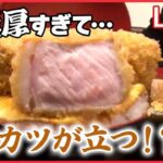 【トンカツまとめ】ドカンと300グラム！極厚とんかつ丼/ポテサラ入りトンカツ誕生秘話/サービスし過ぎな店主の奮闘記　など （日テレNEWSLIVE）