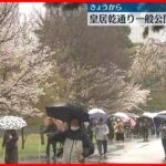 【4年ぶり】春は令和初…花冷えの雨の中、皇居・乾通りの一般公開 始まる