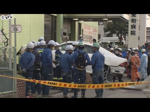 女性２人は病院を出た直後にはねられる　生野区で病院敷地に車が突っ込んだ事故　容疑者は帰宅途中