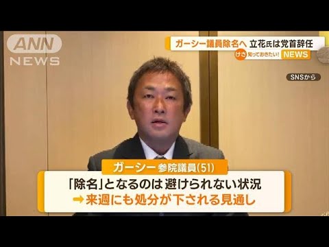 ガーシー議員「除名」へ　来週にも処分下される見通し…立花氏は“党首辞任”表明(2023年3月9日)