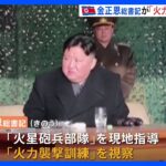 北朝鮮　金正恩総書記が再び娘伴い「火力襲撃訓練」視察報道　前日発射の短距離弾道ミサイルか｜TBS NEWS DIG