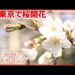 【桜が開花】東京「全国トップ」 統計開始以来最も早い開花発表