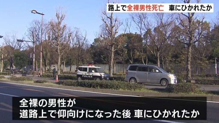 全裸の男性が『自ら道路で仰向け』に…車にひかれたとみられ死亡　警察が経緯を調べる（2023年3月15日）