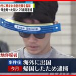 【逮捕】会社役員男性を“監禁”　ランボルギーニなど2300万円相当を奪ったか