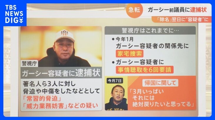 「除名」翌日に“容疑者”に ガーシー前議員に逮捕状 国際手配の方針…今後どうなる？【解説】｜TBS NEWS DIG