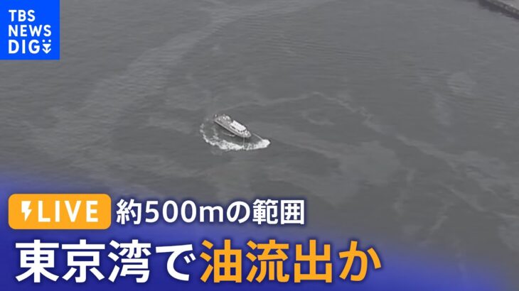 【ライブ】東京湾で油流出か　近くには船　約500ｍの範囲（2023年3月17日）| TBS NEWS DIG