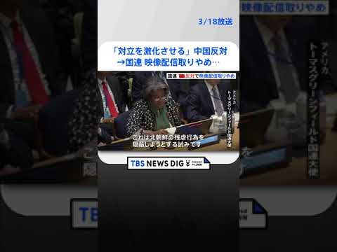 「対立を激化させる」中国の反対により映像配信取りやめ　国連・安全保障理事会　北朝鮮の人権状況めぐる非公式会合で| TBS NEWS DIG #shorts