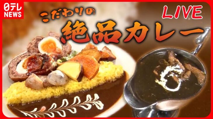 【カレーまとめ】レトロカレー/おもしろ立ち食い/肉盛りスタミナカレー/高円寺 独創的なカレー　など グルメシリーズ every.特集厳選アーカイブより（日テレNEWSLIVE）