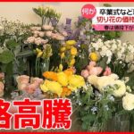 【困惑】春は値段下がるはずが…卒業式シーズンに価格高騰で花束が…