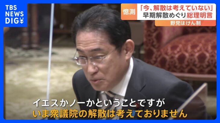 “早期解散・総選挙論”消えぬ永田町　総理は「今、解散は考えていない」と明言｜TBS NEWS DIG