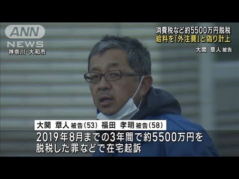 消費税など5500万円脱税　給料を外注費と偽り計上(2023年3月18日)