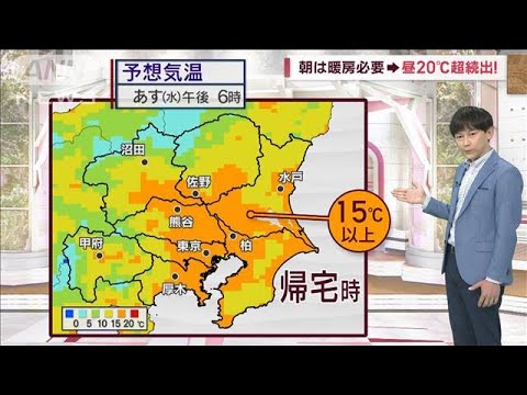 【関東の天気】8日朝は冷えこみも　昼から夜は「上着いらず」(2023年3月7日)