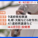 統一地方選スタート　まずは9道府県知事選きょう告示｜TBS NEWS DIG