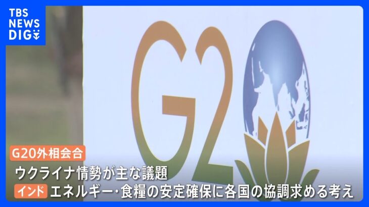 G20外相会合まもなく本格討議　“孤立回避”のロシアへの各国の対応が焦点に｜TBS NEWS DIG