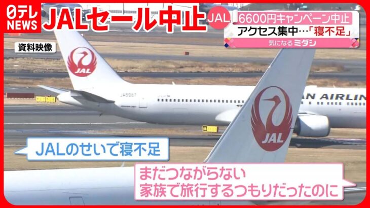 【JAL】“6600円セール”中止　“チケットを管理するシステム”に問題？