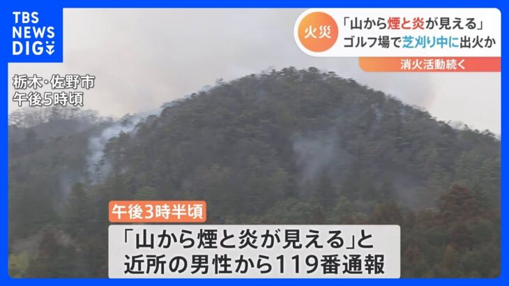 栃木・佐野市で森林火災　ゴルフ場から出火か｜TBS NEWS DIG