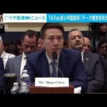 TikTokのCEOが米議会で応酬　中国政府「違法にデータ提供求めたことない」と反発(2023年3月24日)