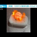 【実験】1000℃の鉄球　置いたらどうなる？(2023年4月5日)