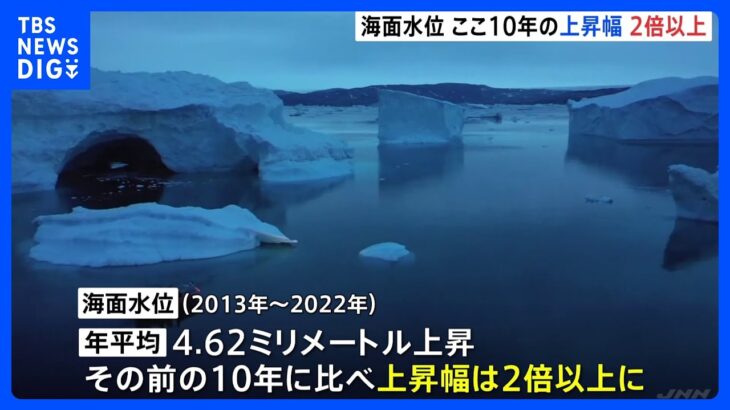 世界の海面水位、直近10年間の上昇幅が前の“2倍以上”に…　「異常気象など2060年まで続く可能性」　WMO＝世界気象機関が警告｜TBS NEWS DIG