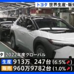 トヨタ自動車　2022年度の世界生産・販売で過去最高　北米などで生産ライン増強、需要はアジア中心に堅調｜TBS NEWS DIG