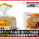 【山崎製パン】食パンなど227品目を平均7％値上げへ  7月1日出荷分から