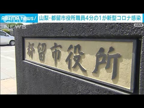 山梨・都留市　市役所職員の4分の1が新型コロナ感染　87人が欠勤　業務に影響も(2023年4月11日)