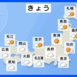 【4月24日 今日の天気】東・西日本は雲が主役でヒンヤリ体感　西から雨雲拡大へ｜TBS NEWS DIG