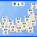 【4月9日 今日の天気】西日本と東日本は青空　北日本 天気は回復に向かう見込み ヒノキ花粉のピークが続く｜TBS NEWS DIG