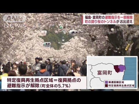 富岡町 避難指示を一部解除…町の誇り 桜のトンネルがお出迎え(2023年4月1日)