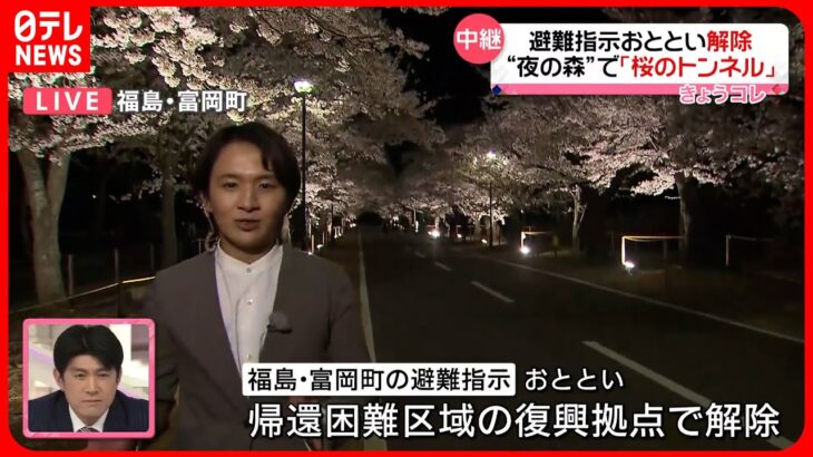 【中継】避難指示解除“夜の森”で「桜のトンネル」　福島・富岡町