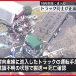 【事故】対向車線にはみ出したか…トラック同士が正面衝突 1人死亡 栃木・下野市