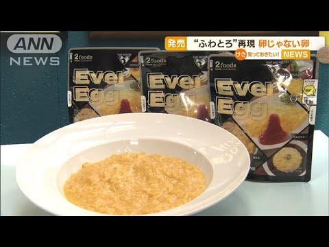 “卵じゃない卵”　独自技術で“ふわとろ”再現　常温で長期保存OK…eggモデルが試食(2023年4月5日)