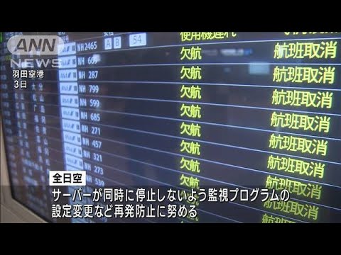 全日空のシステム不具合「サーバーへの負荷が原因」(2023年4月8日)