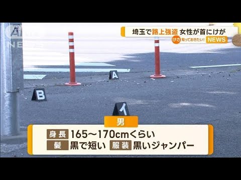 「ちょっといいですか」声かけ…埼玉で“路上強盗”　女性が首にけが　犯人は逃走(2023年4月11日)