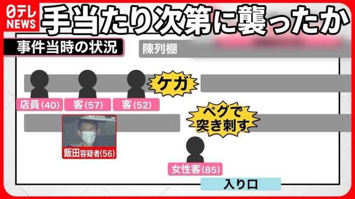 【事件】被害者の夫「許せない」 スーパーで客ら“襲撃”の男…手当たり次第に襲ったか 大阪市平野区