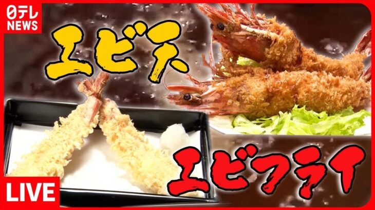 【エビフライ＆エビ天まとめ】長年愛されるこだわりのエビ天/家族で守る !洋食店のエビフライ/ウワサの超特大！ジャンボエビフライ　　など グルメニュースライブ（日テレNEWSLIVE）