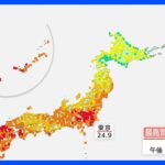 季節外れの“暑さ”　各地で「夏日」に　関東地方など105の地点で｜TBS NEWS DIG